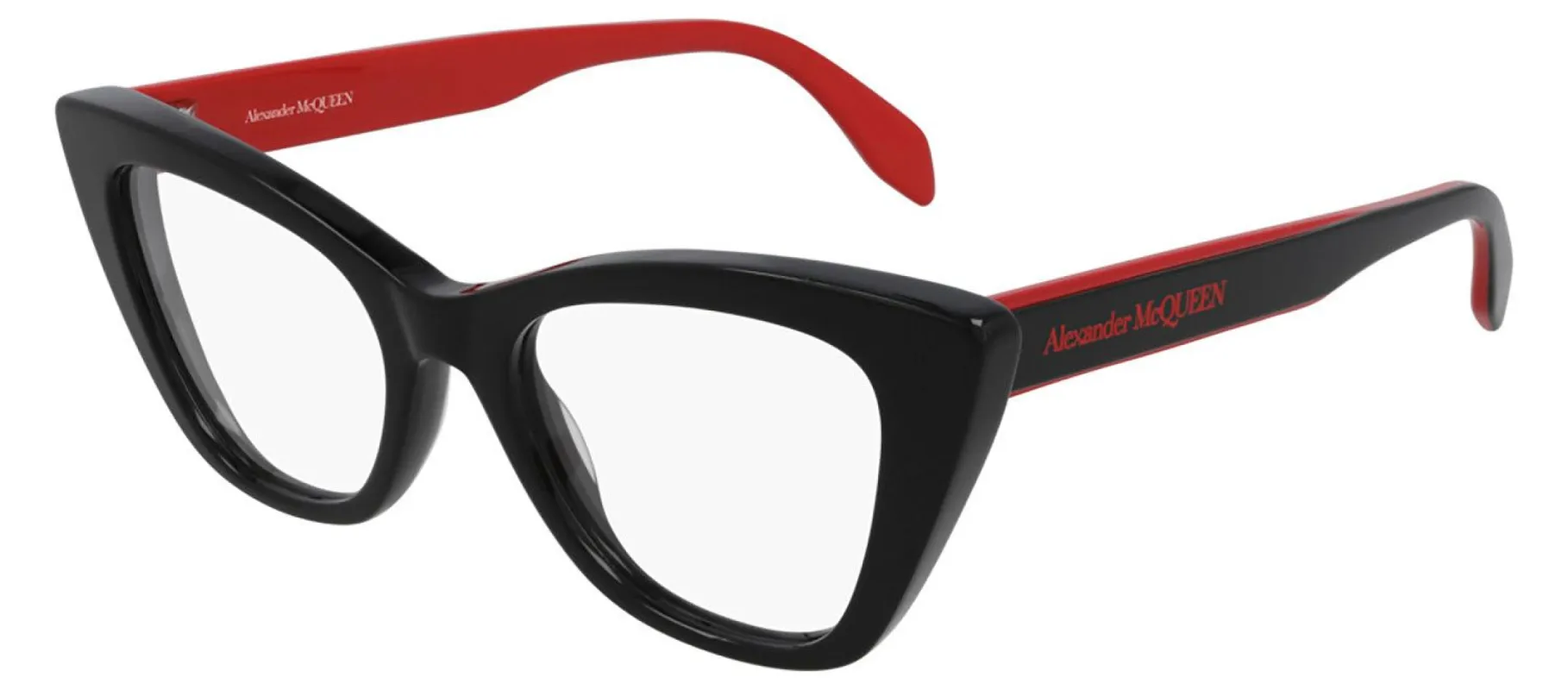 Alexander McQueen AM 0305O 003 Cat-Eye Acetate Black Eyeglasses with Demo Lens sold by Gaffos