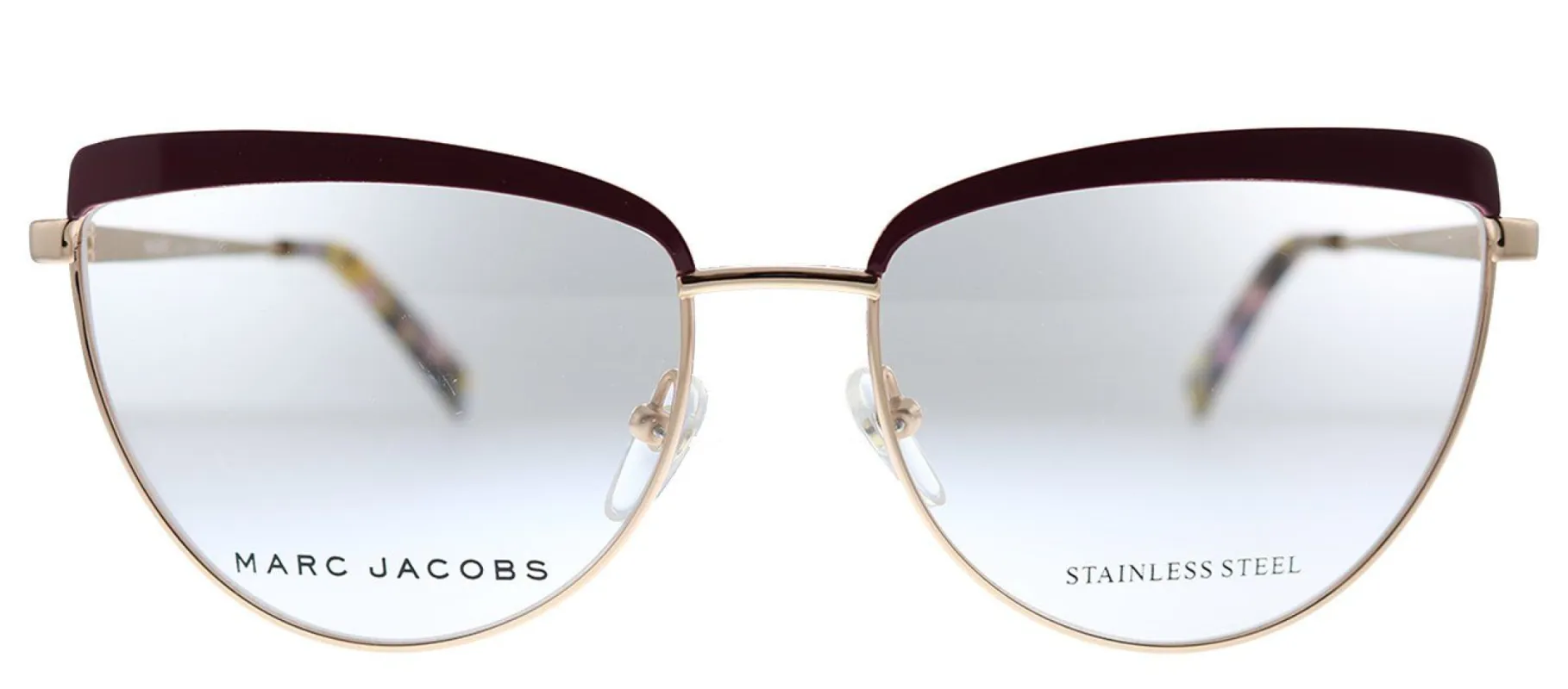 Marc Jacobs MARC 401 LHF Cat-Eye Metal Burgundy Eyeglasses with Demo Lens made by Marc Jacobs