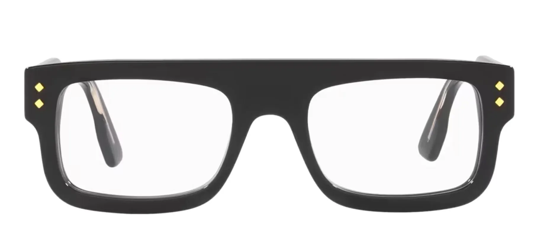 Gucci GG 1085O 001 Rectangle Plastic Black Eyeglasses with Logo Stamped Demo Lenses sold by Gaffos
