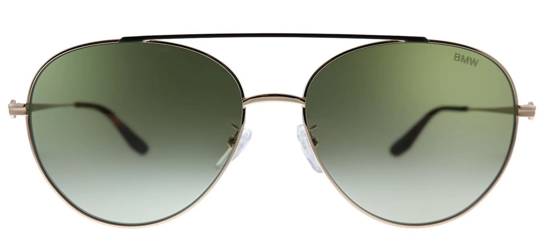 BMW BW 0006 28P Aviator Metal Gold Sunglasses with Green Gradient Lens sold by Gaffos