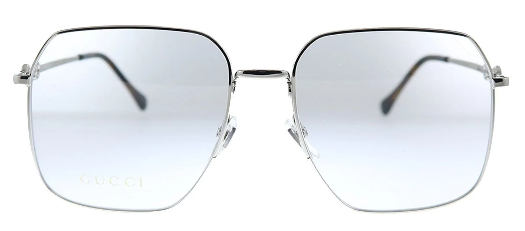 Gucci GG 0952O 003 Geometric Metal Silver Eyeglasses with Demo Lens sold by Gaffos