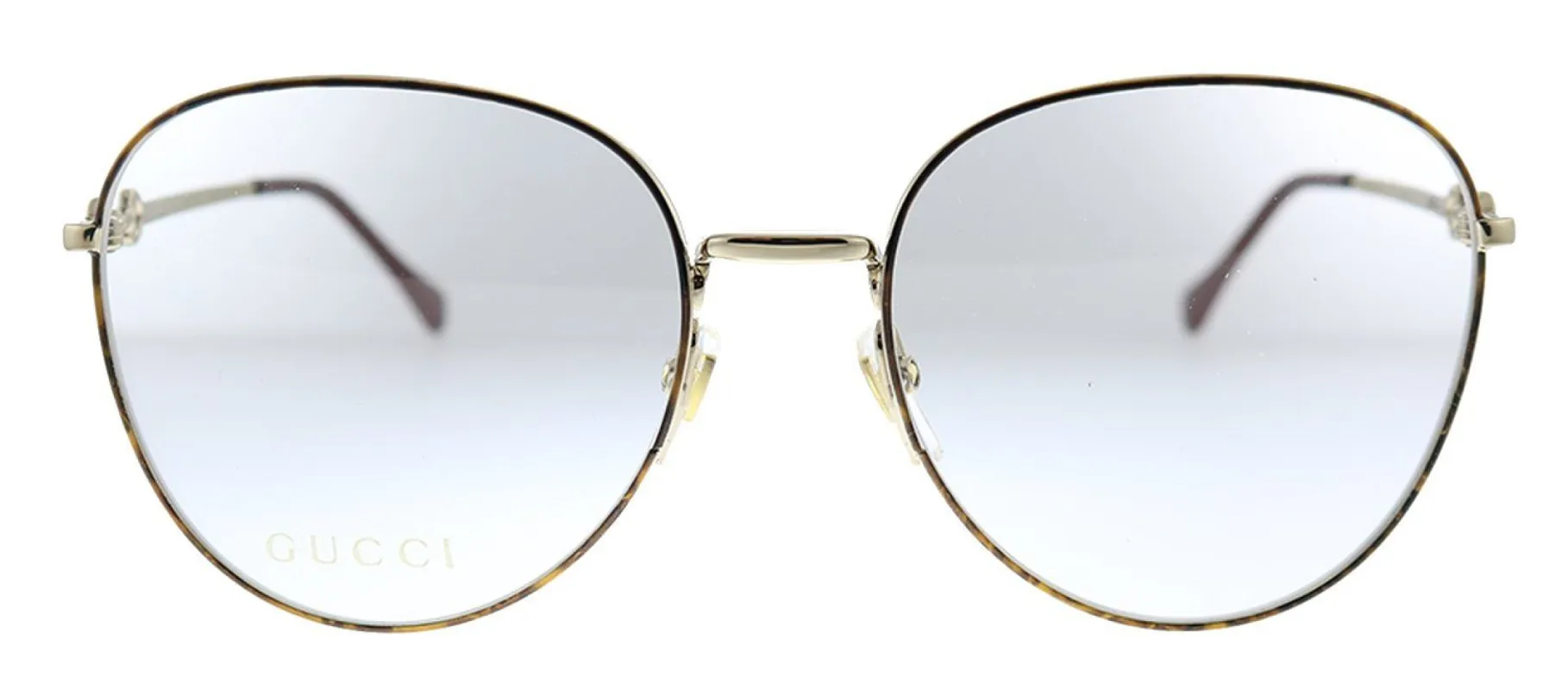 Gucci GG 0880O 005 Square Metal Havana Eyeglasses with Demo Lens sold by Gaffos
