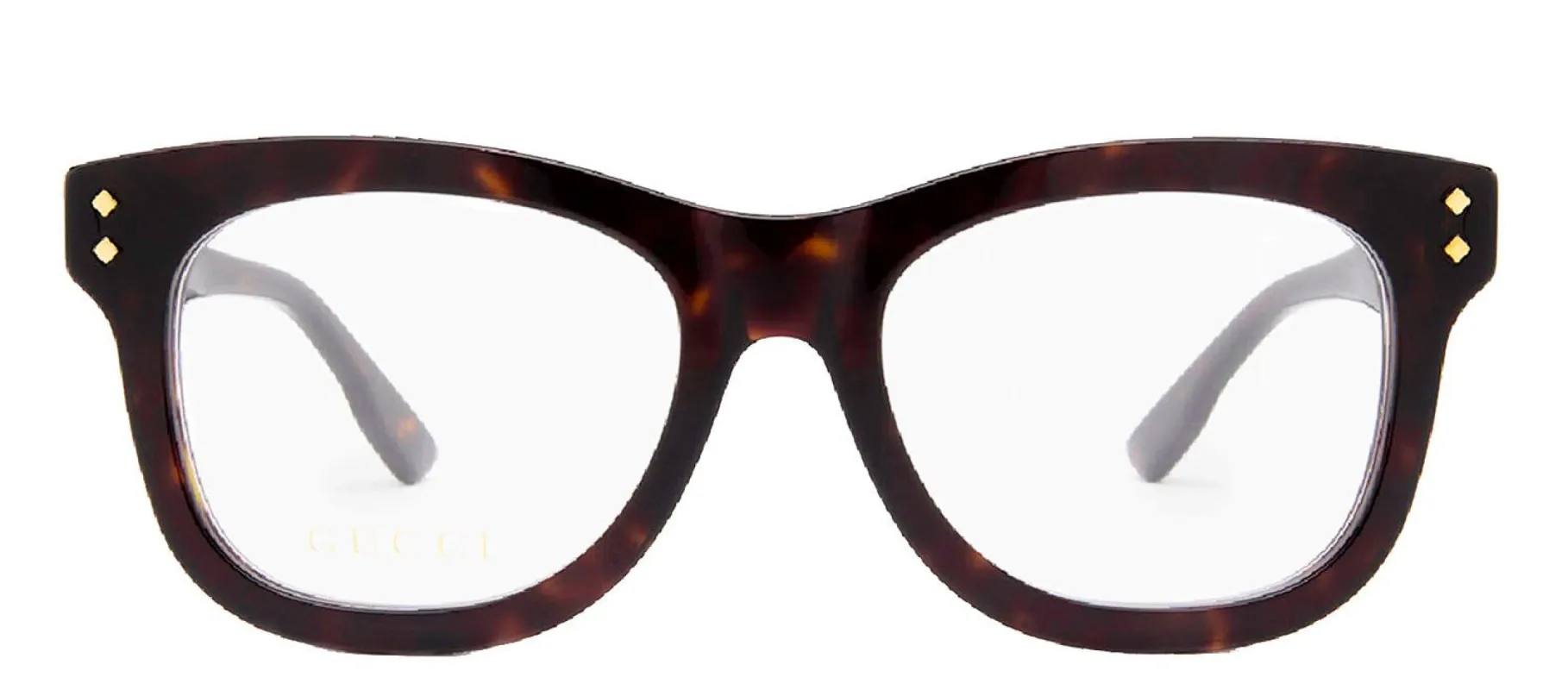 Gucci GG 1086O 007 Cat-Eye Plastic Havana Eyeglasses with Logo Stamped Demo Lenses sold by Gaffos
