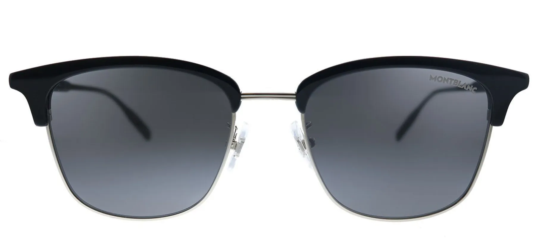 MontBlanc MB 0136SK 002 Clubmaster Metal Black Sunglasses with Grey Lens sold by Gaffos