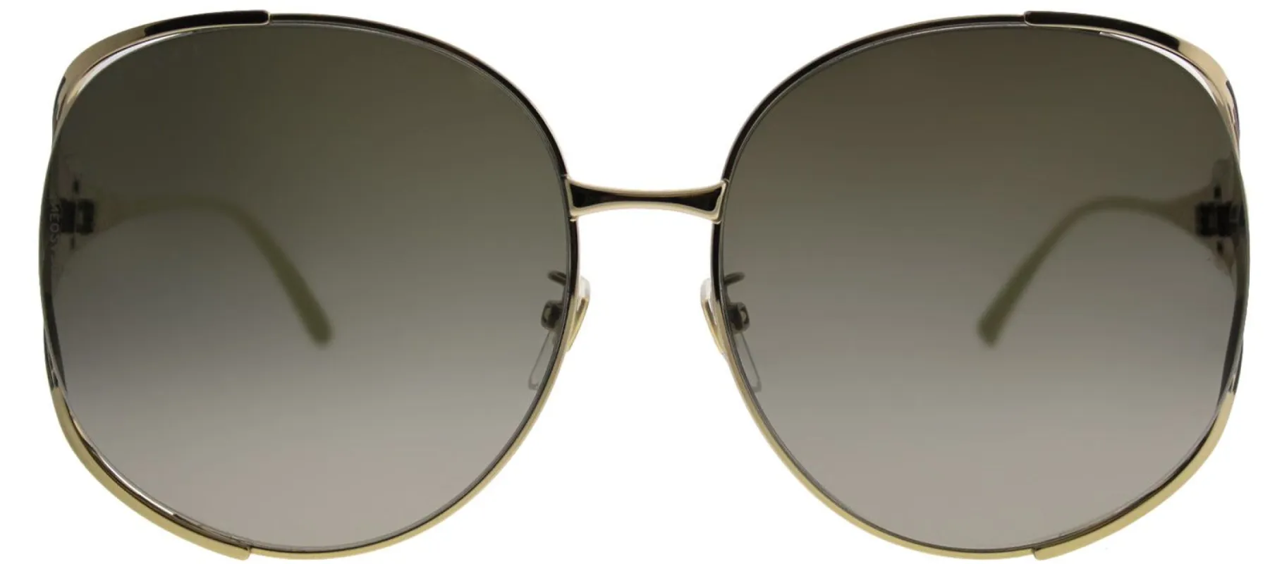 Gucci GG 0225S 002 Round Metal Gold Sunglasses with Brown Gradient Lens sold by Gaffos
