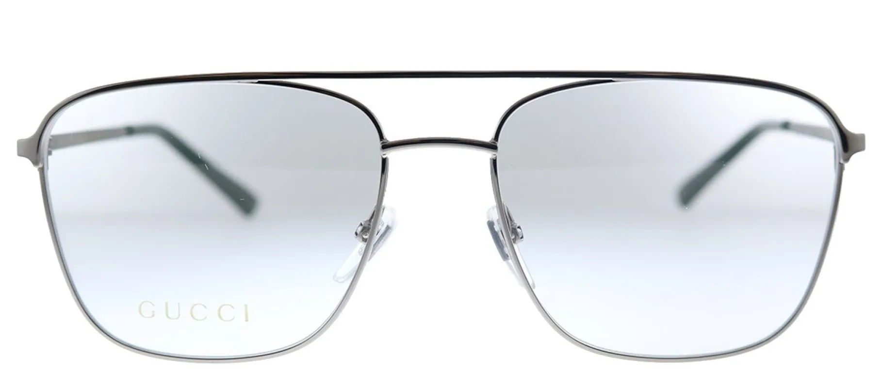 Gucci GG 0833O 003 Aviator Metal Ruthenium Eyeglasses with Demo Lens sold by Gaffos