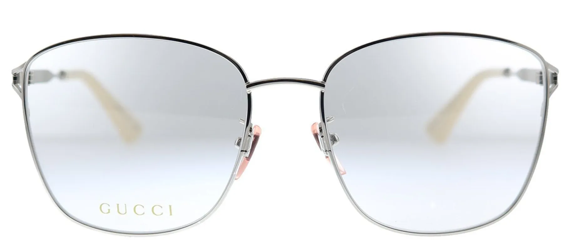 Gucci GG 0819OA 003 Square Metal Silver Eyeglasses with Demo Lens sold by Gaffos