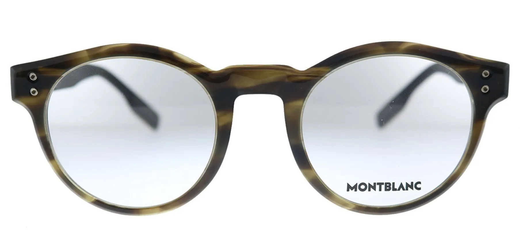 Montblanc MB 0123O 002 Round Acetate Brown Eyeglasses with Demo Lens sold by Gaffos