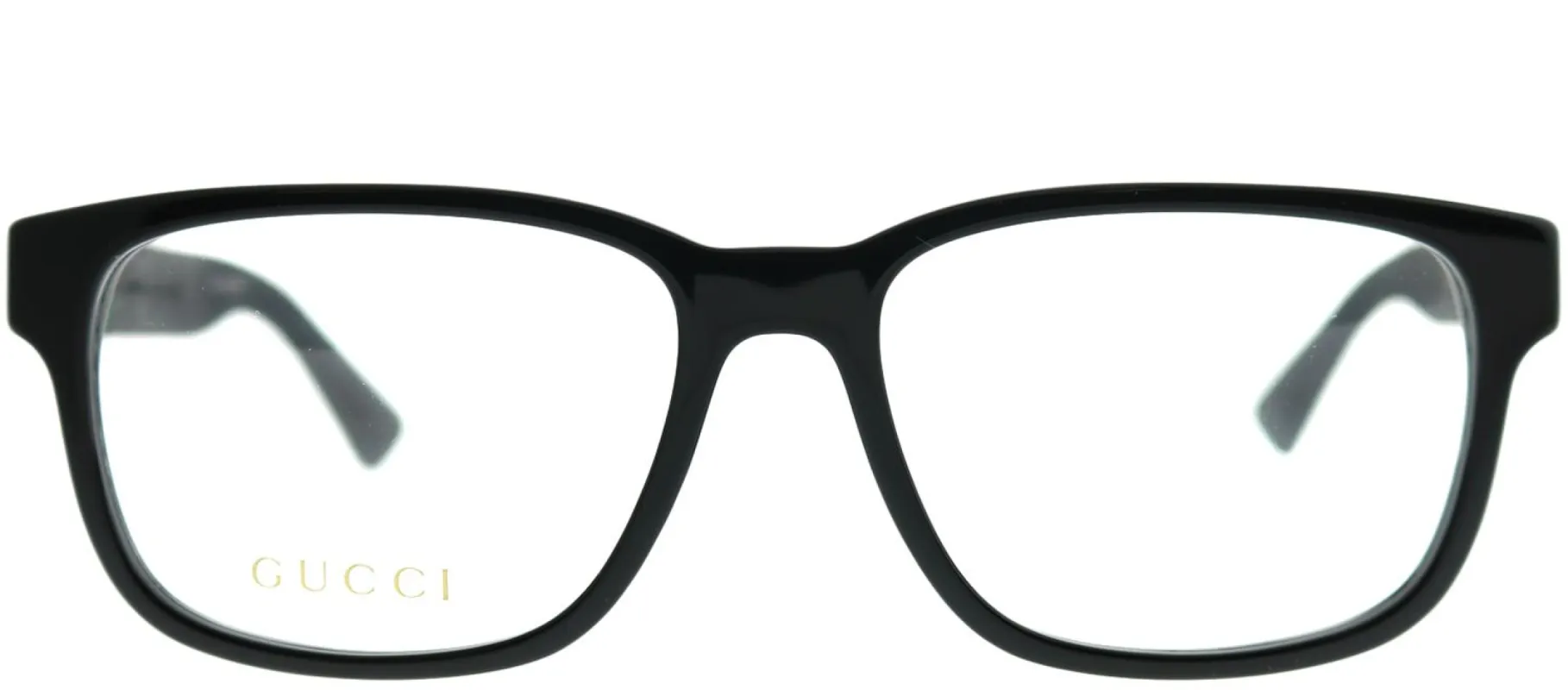 Gucci GG 0011O 005 Square Acetate Black Eyeglasses with Demo Lens sold by Gaffos