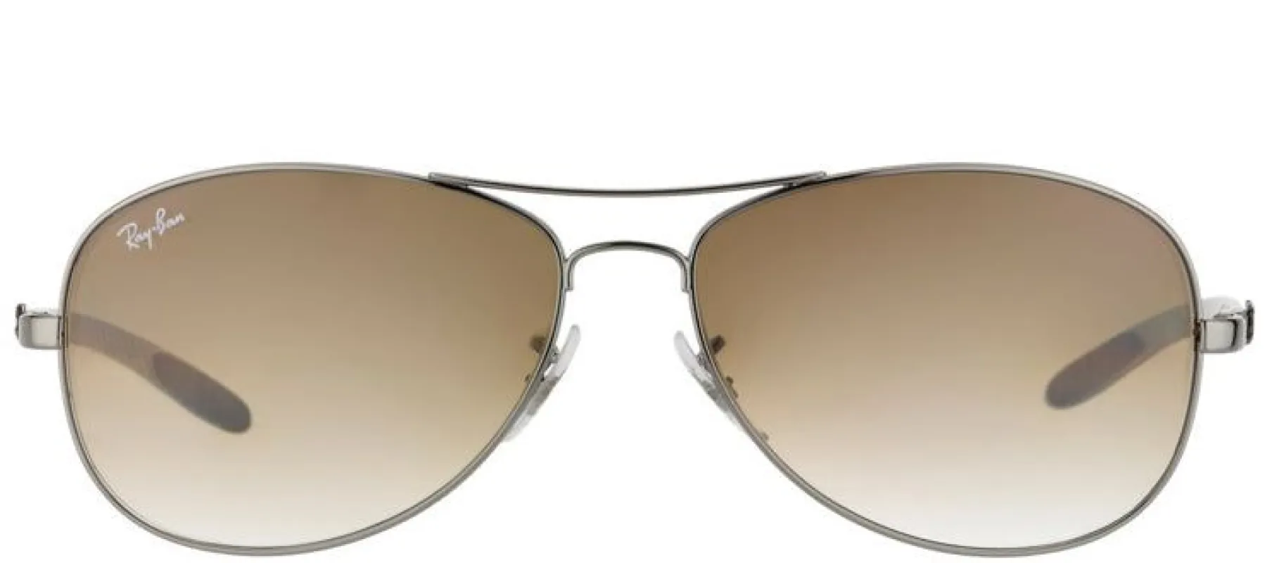 Ray-Ban Cockpit RB 8301 004/51 Aviator Carbon Fibre Ruthenium/ Gunmetal Sunglasses with Crystal Brown Gradient Lens made by Gaffos