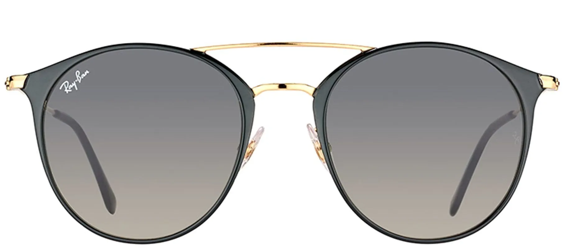 Ray-Ban RB 3546 187/71 Round Metal Black Sunglasses with Grey Gradient Lens sold by Gaffos