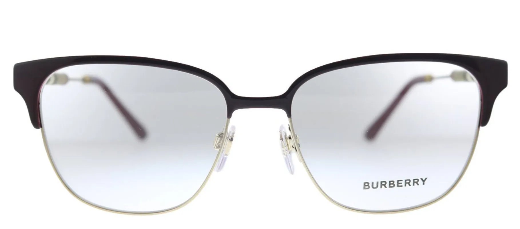 Burberry BE 1313Q 1238 Square Metal Burgundy Eyeglasses with Demo Lens sold by Gaffos