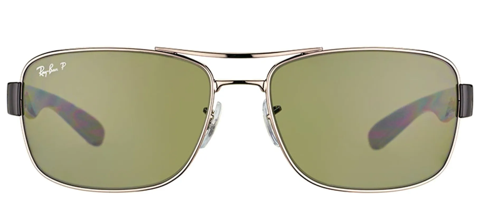 Ray-Ban RB 3522 004/9A Aviator Metal Ruthenium/ Gunmetal Sunglasses with Green Polarized Lens sold by Gaffos
