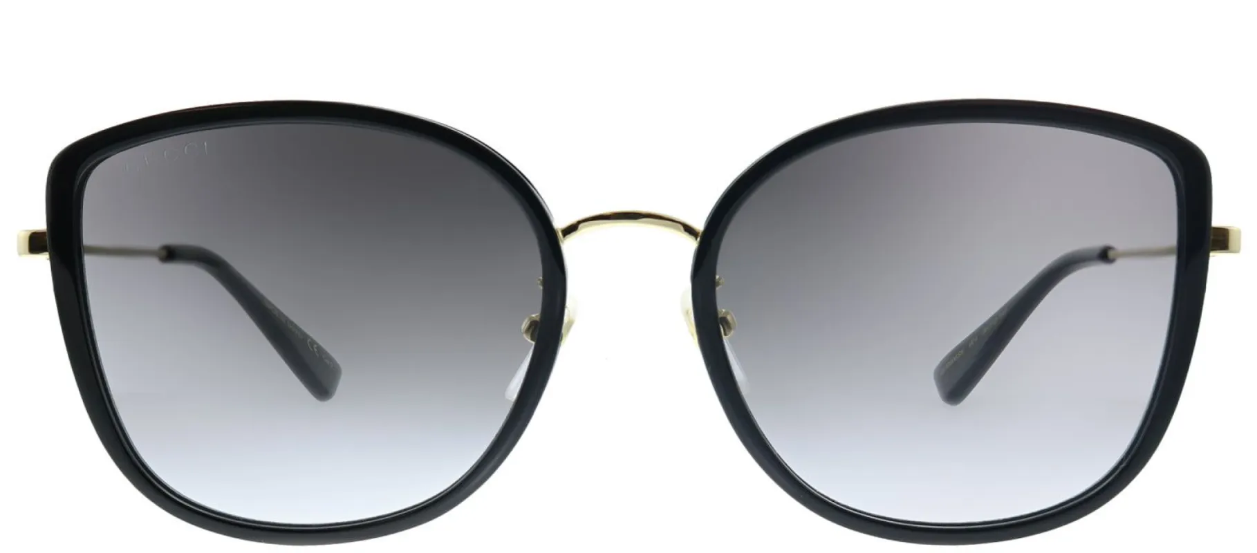 Gucci GG 0606SK 001 Cat-Eye Acetate Black Sunglasses with Grey Gradient Lens sold by Gaffos