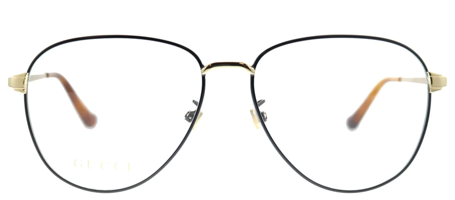 Gucci GG 0577OA 002 Aviator Metal Black Eyeglasses with Demo Lens sold by Gaffos