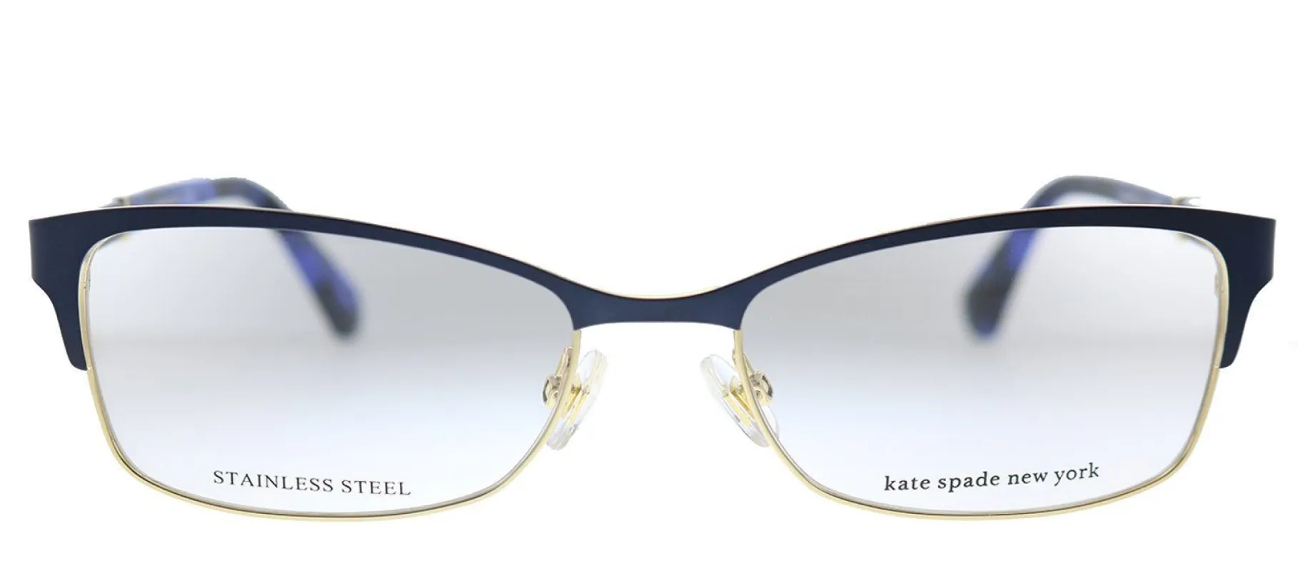 Kate Spade KS Laurianne U1F Rectangle Metal Matte Blue Havana Eyeglasses with Demo Lens sold by Gaffos