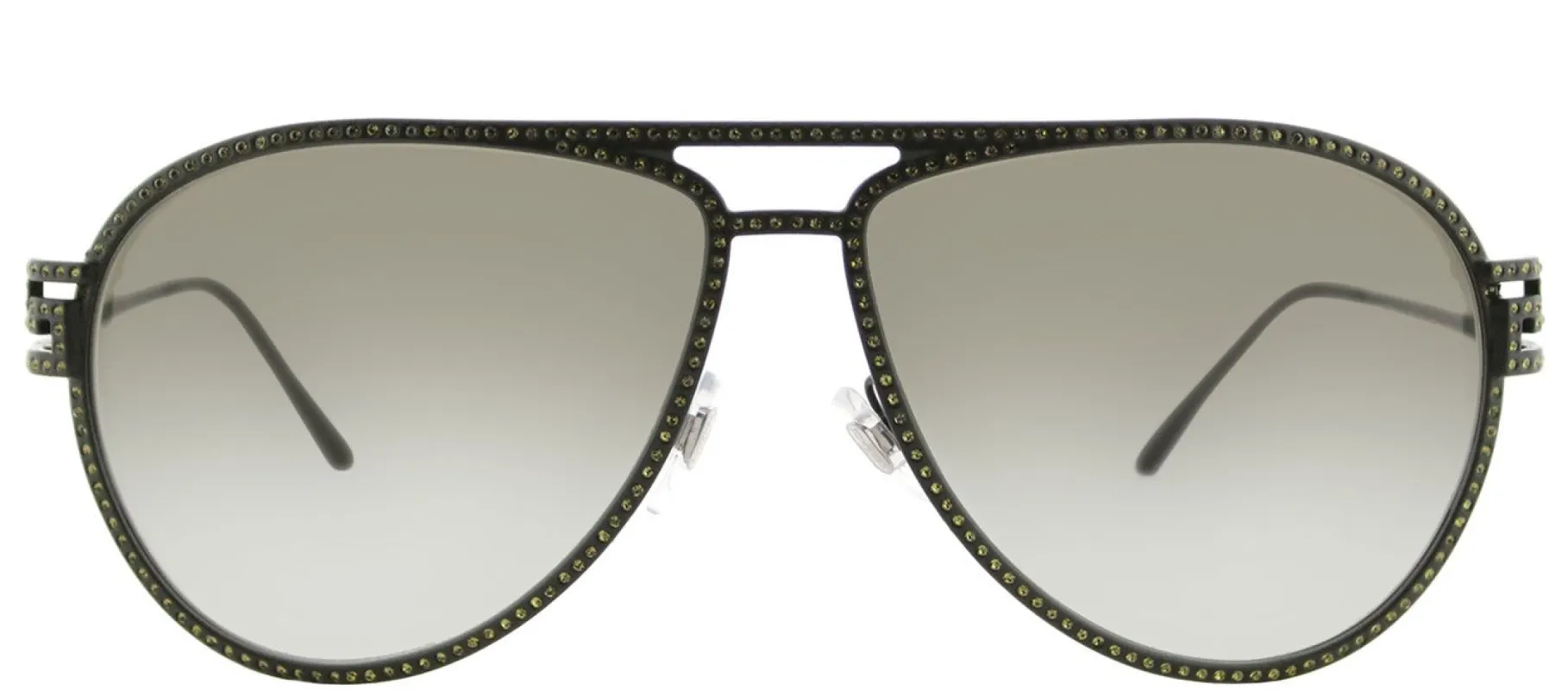 Versace Greca Stars VE 2171B 13928E Aviator Metal Green Sunglasses with Green Gradient Lens sold by Gaffos