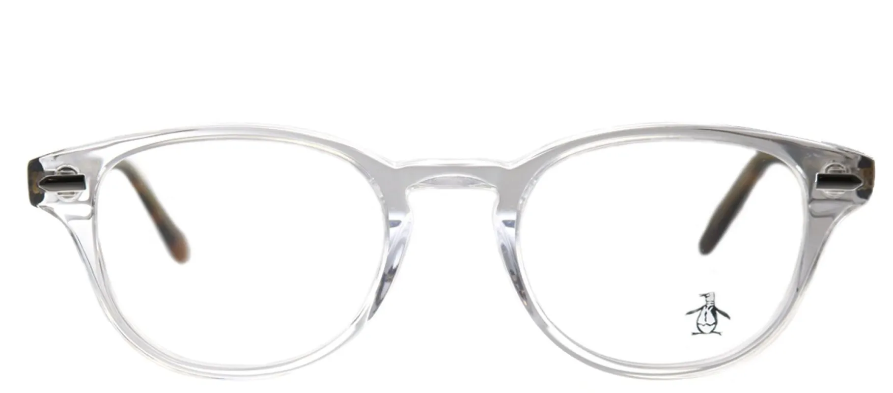 Original Penguin PE Murphy CR Round Plastic Clear Eyeglasses with Demo Lens made by Gaffos