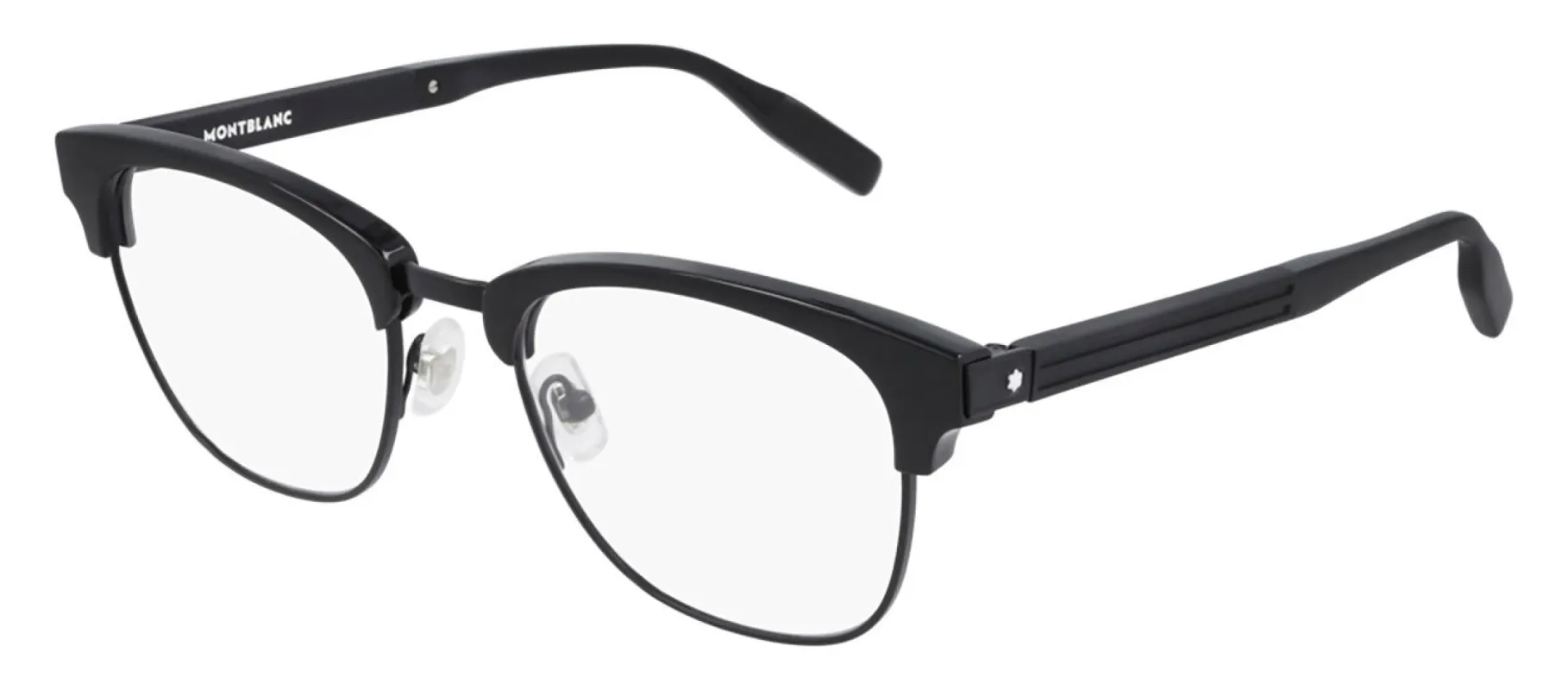 Montblanc MB 0164O 001 Rectangle Acetate Black Eyeglasses with Demo Lens sold by Gaffos