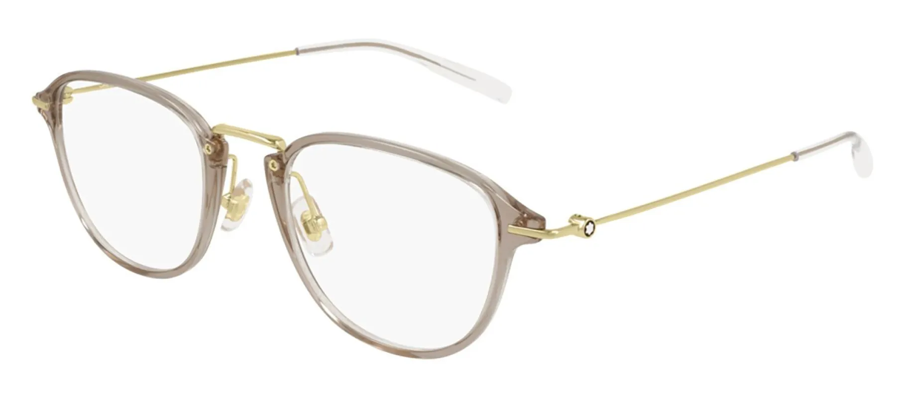Montblanc MB 0155O 003 Round Metal Gold Eyeglasses with Demo Lens sold by Gaffos