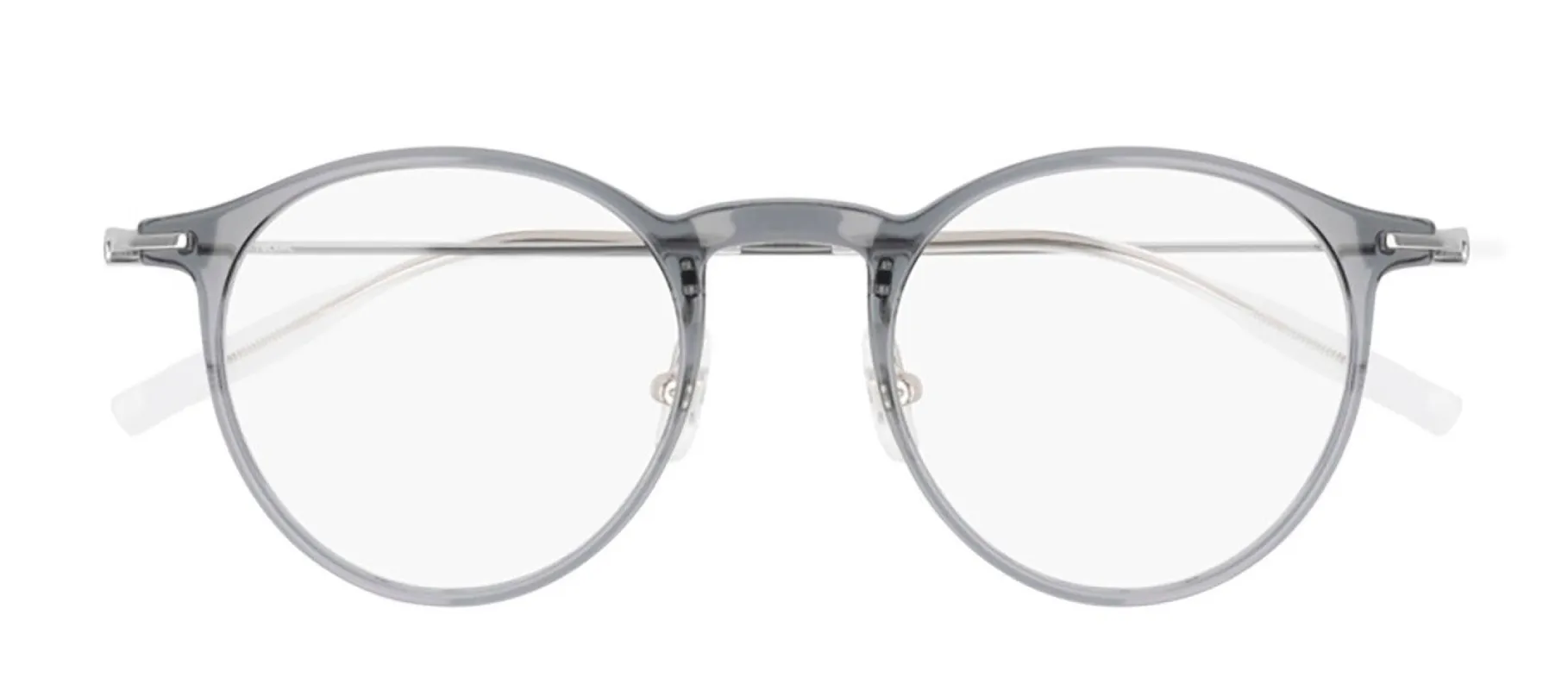 Montblanc MB 0099O 001 Round Metal Grey Eyeglasses with Demo Lens sold by Gaffos