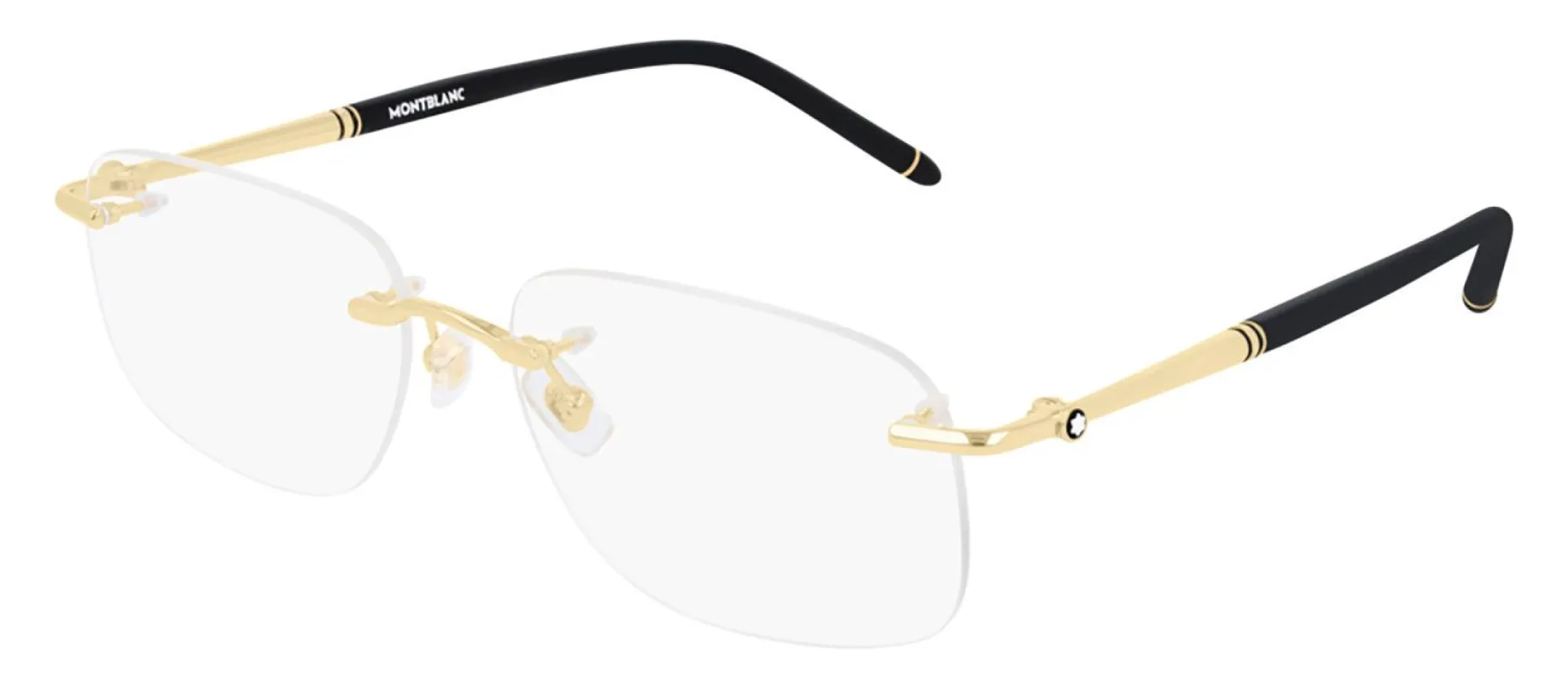 Montblanc MB 0071O 003 Rimless Metal Gold Eyeglasses with Demo Lens sold by Gaffos