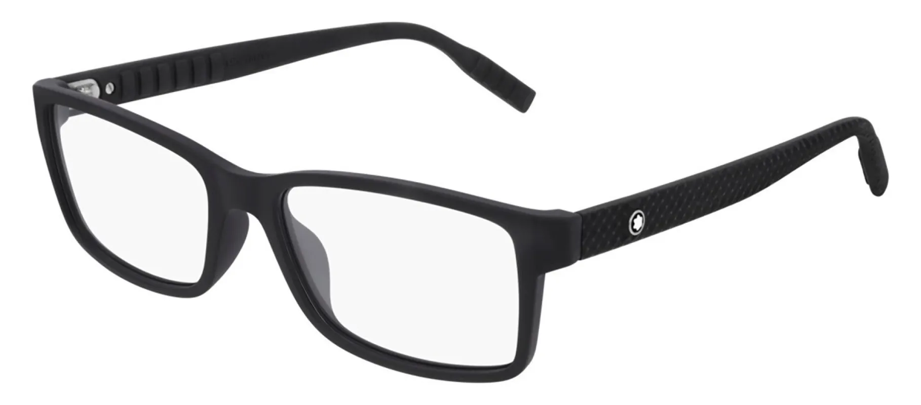 Montblanc MB 0066O 001 Rectangle Acetate Black Eyeglasses with Demo Lens sold by Gaffos