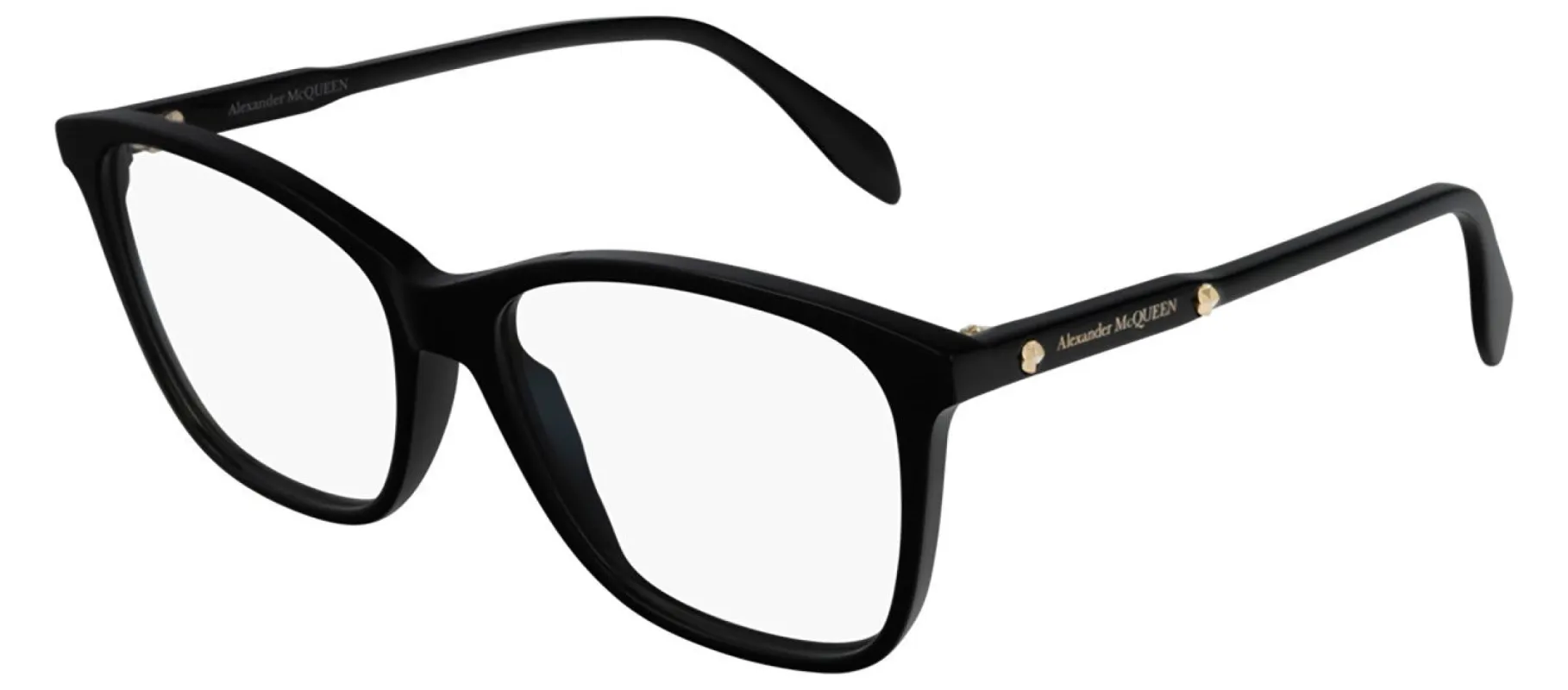 Alexander McQueen AM 0191O 001 Square Acetate Black Eyeglasses with Demo Lens sold by Gaffos