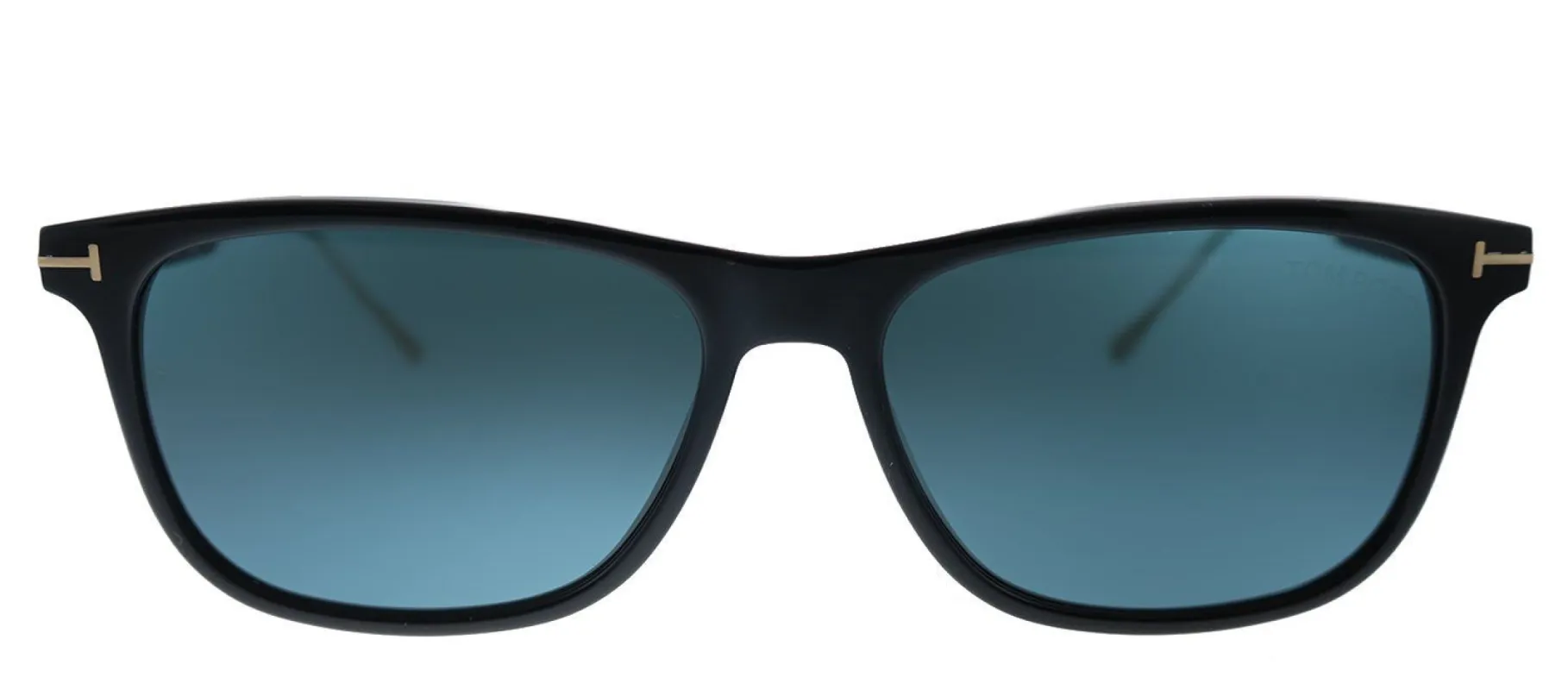 Tom Ford Caleb TF 813 01V Rectangle Plastic Black Sunglasses with Blue Lens sold by Gaffos