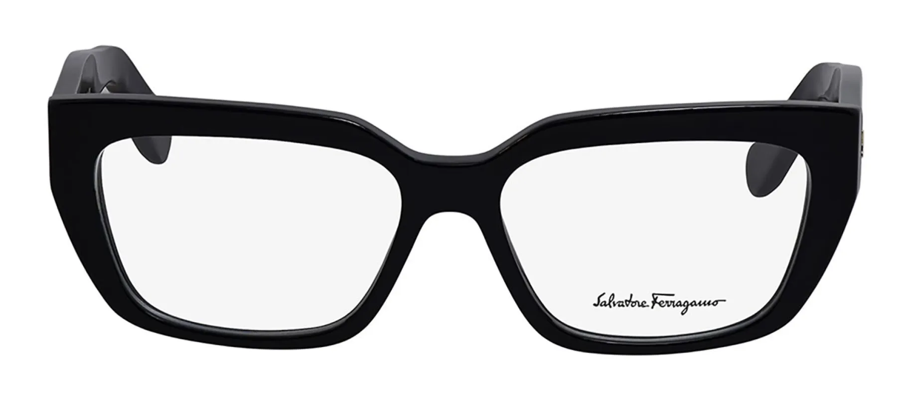 Salvatore Ferragamo SF 2905 001 Square Plastic Black Eyeglasses with Logo Stamped Demo Lenses made by Salvatore Ferragamo