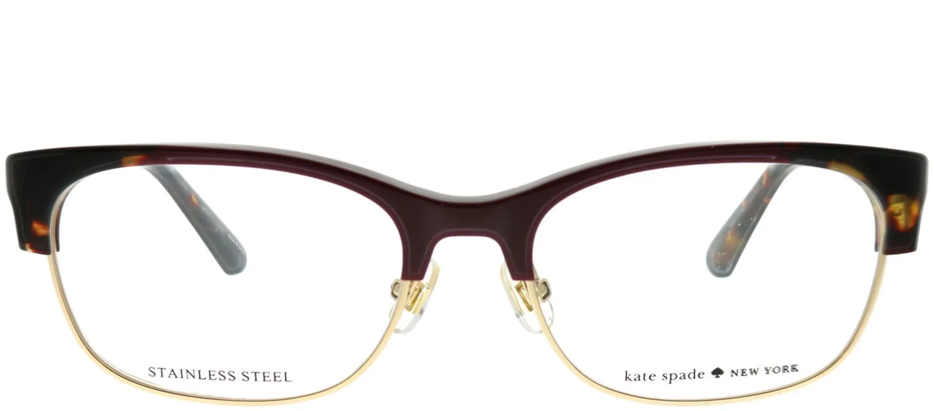 Kate Spade KS Adali LHF Rectangle Plastic Burgundy/ Red Eyeglasses with Demo Lens sold by Gaffos