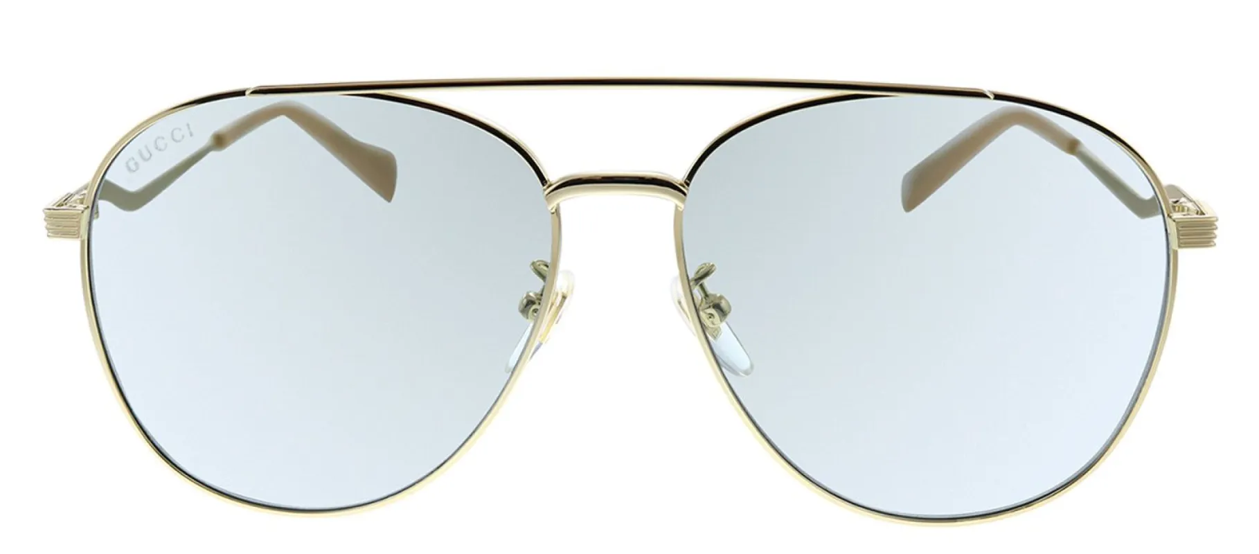 Gucci GG 0969S 003 Aviator Metal Gold Sunglasses with Blue Lens sold by Gaffos