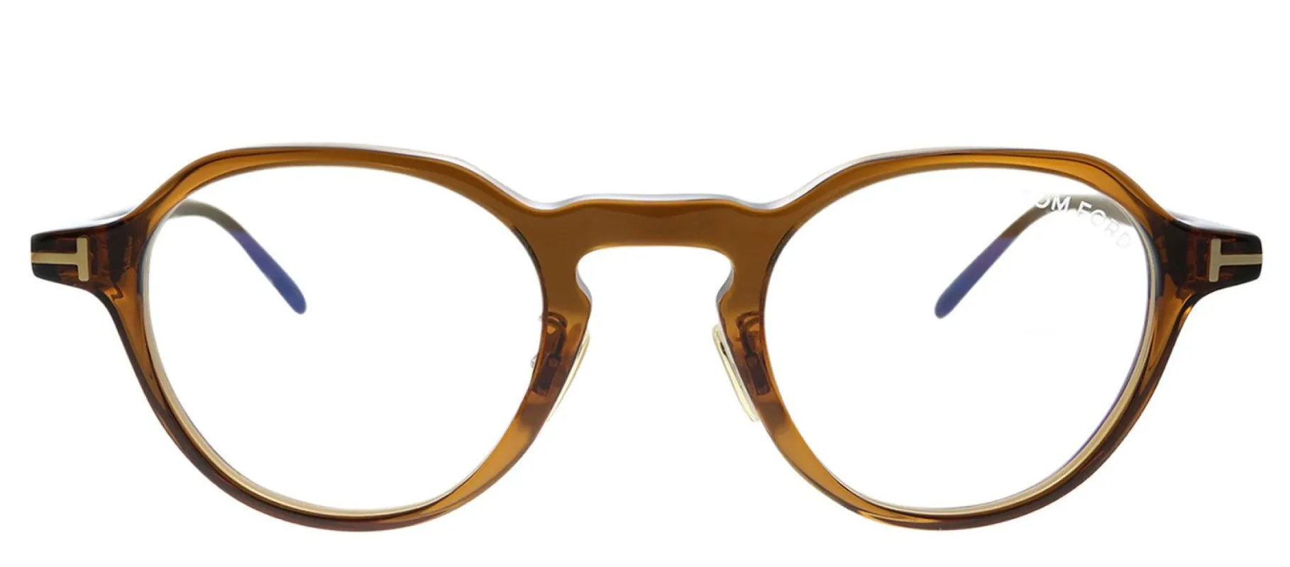 Tom Ford FT 5726-DB 045 Brown Round Plastic Eyeglasses with Demo Lens sold by Gaffos