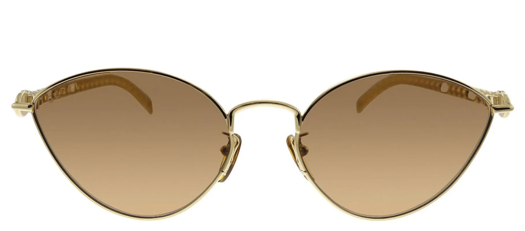 Gucci GG 0977S 002 Cat-Eye Metal Gold Sunglasses with Brown Lens sold by Gaffos