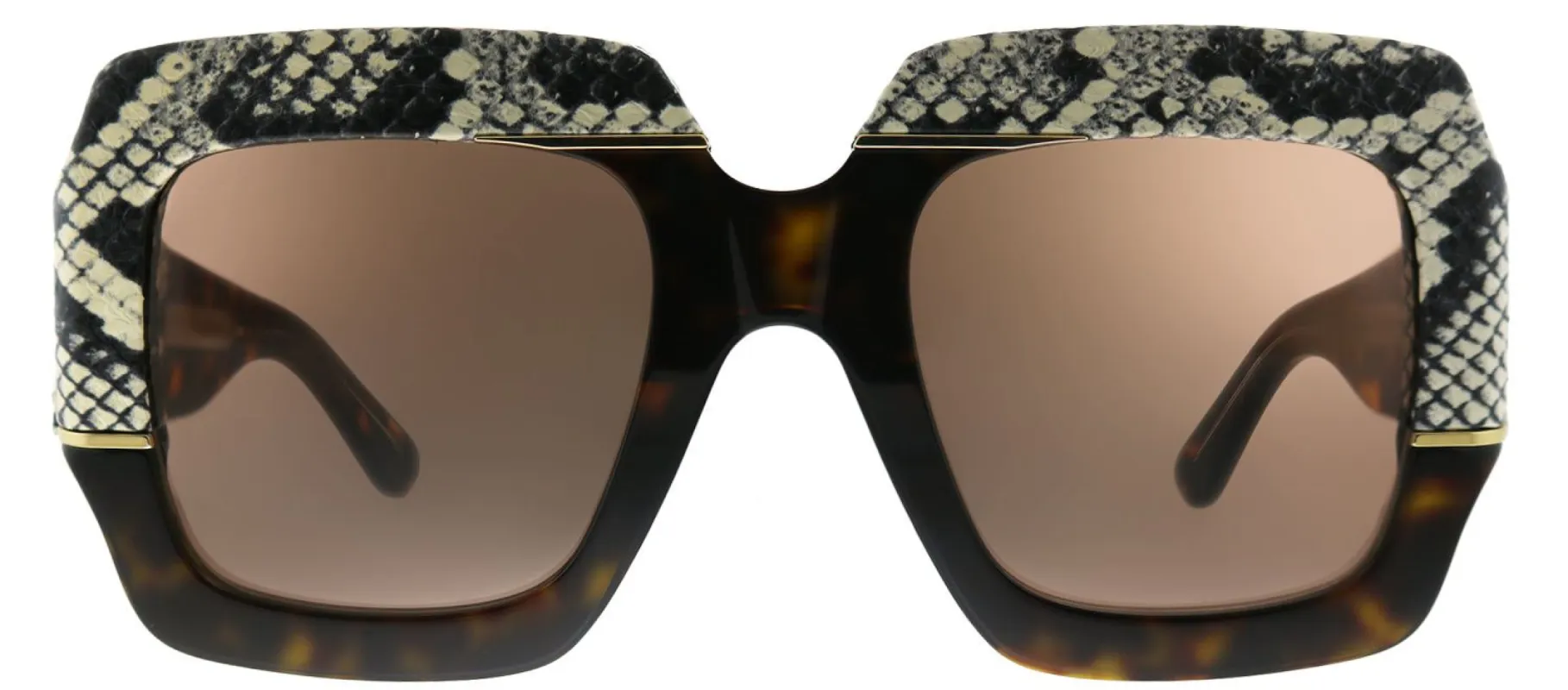 Gucci GG 0484S 001 Square Acetate Tortoise/ Havana Sunglasses with Brown Lens sold by Gaffos