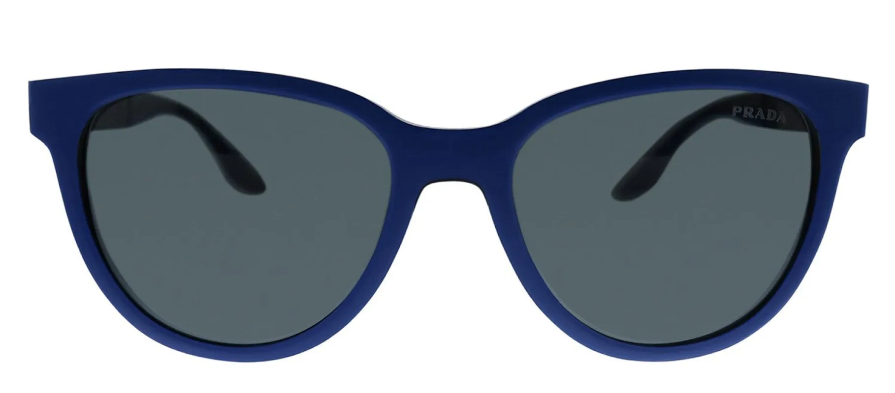 Prada Linea Rossa PS 05XS 02S06F Oval Plastic Blue Sunglasses with Grey Lens made by Gaffos