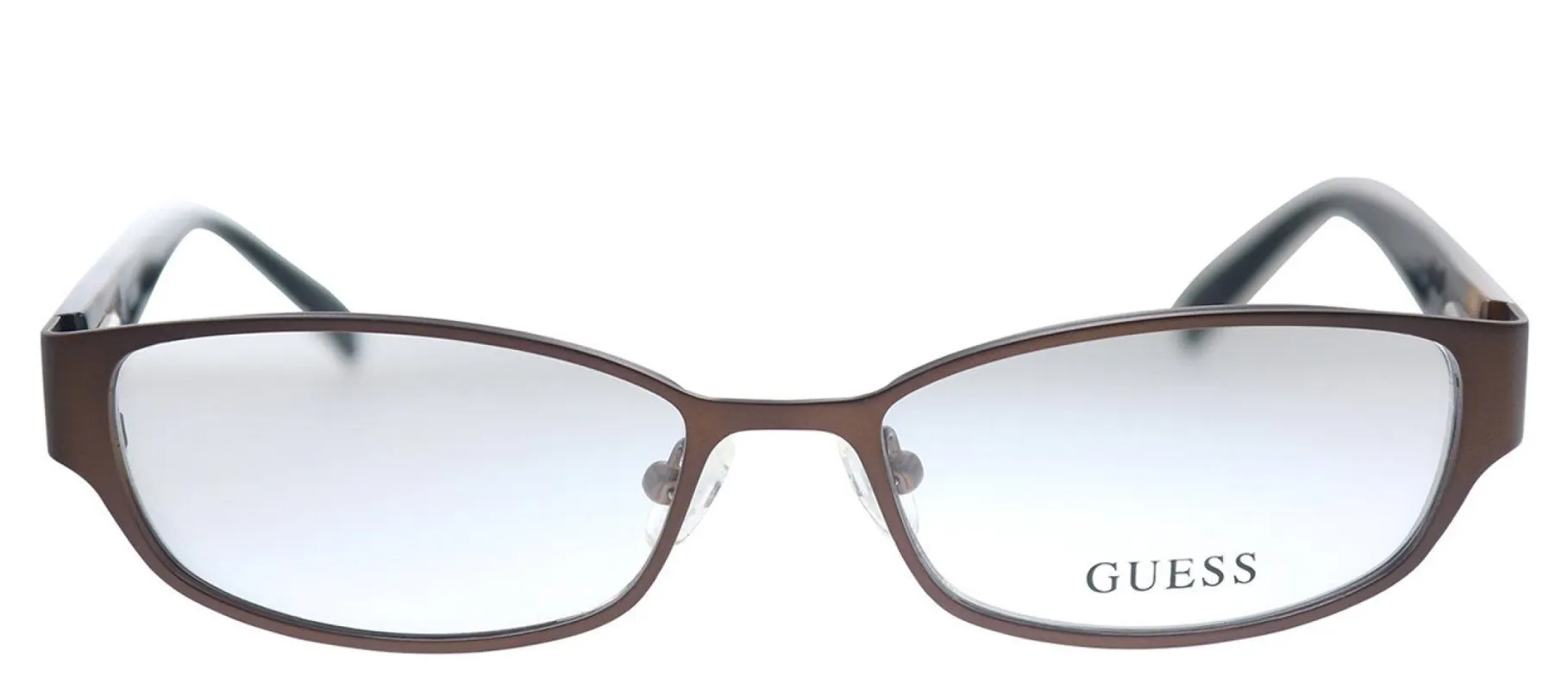 Guess GU 2412 BRN Rectangle Metal Brown Eyeglasses with Demo Lens sold by Gaffos