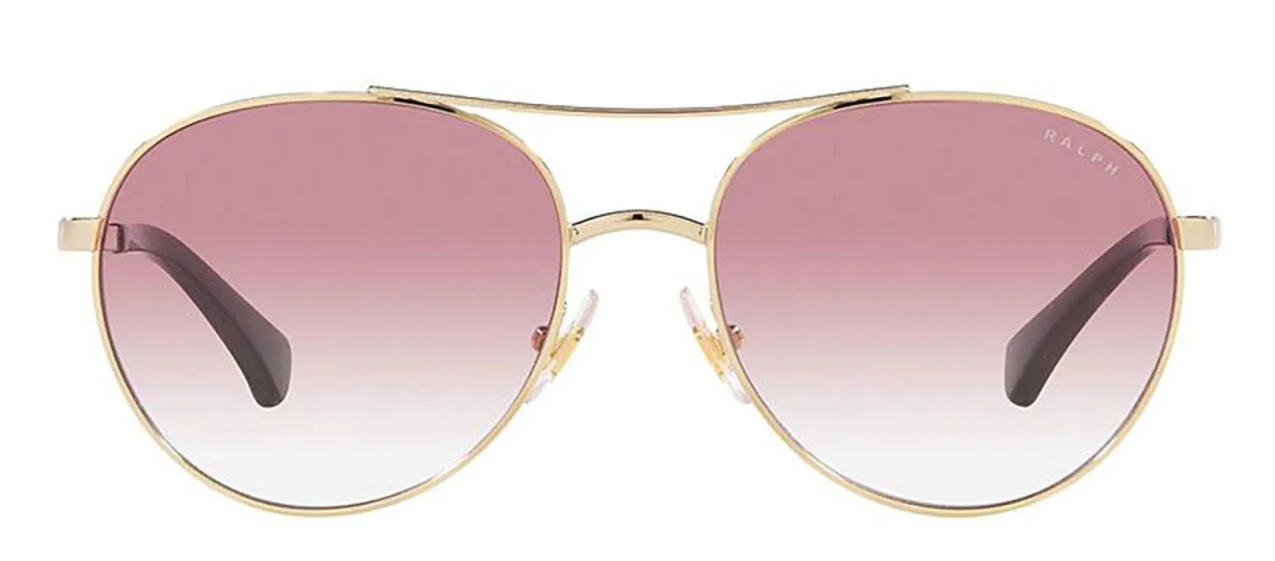Ralph by Ralph Lauren RA 4135 911677 Round Metal Gold Sunglasses with Pink Gradient Lens sold by Gaffos