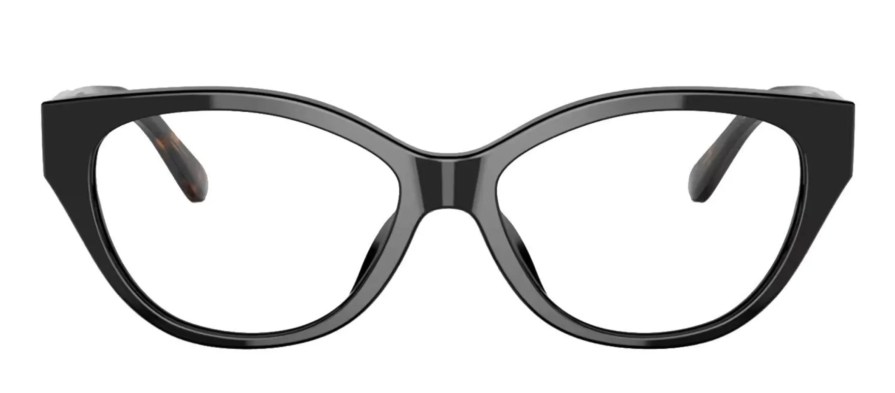Tory Burch TY 2123U 1709 Butterfly Plastic Black Eyeglasses with Logo Stamped Demo Lenses made by Tory Burch