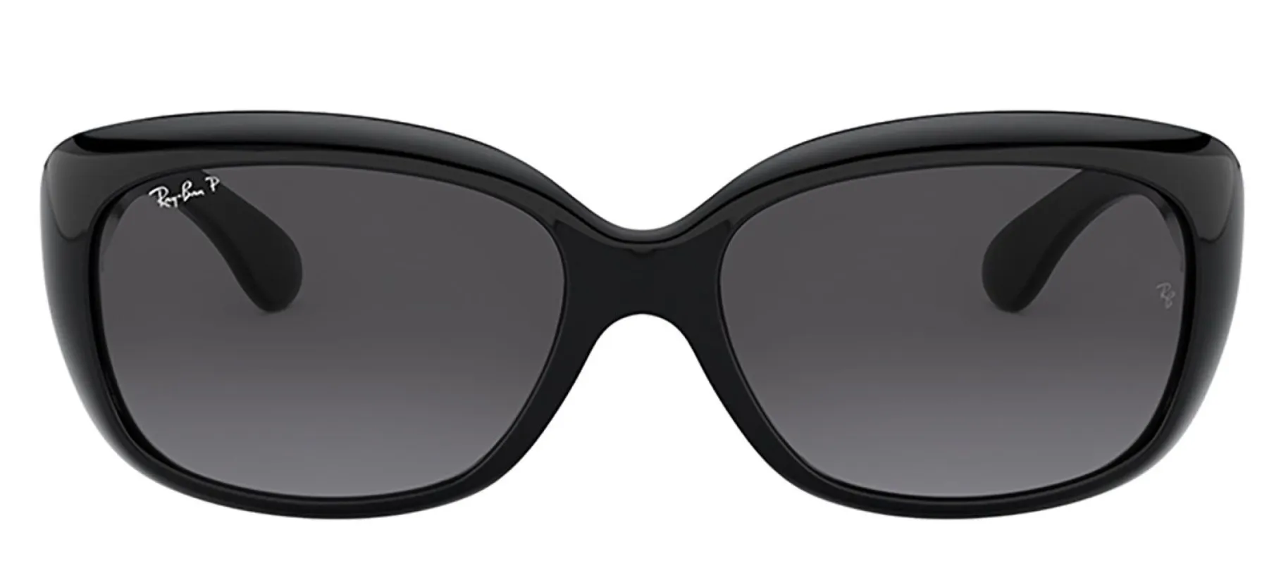 Ray-Ban RB 4101F 601/T3 Cat eye Nylon Polished Black Sunglasses with Grey Gradient Lens sold by Gaffos