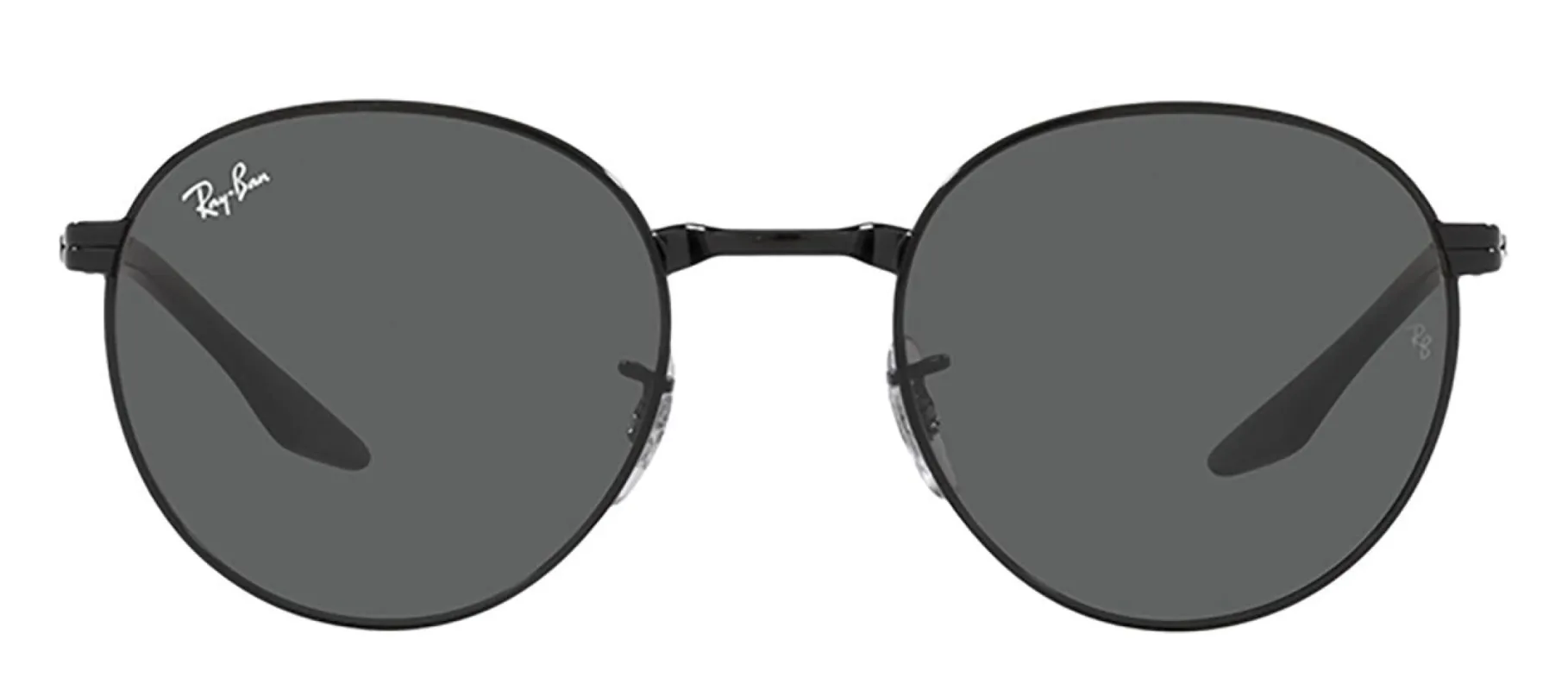 Ray-Ban RB 3691 002/B1 Round Metal Black Sunglasses with Grey Lens sold by Gaffos