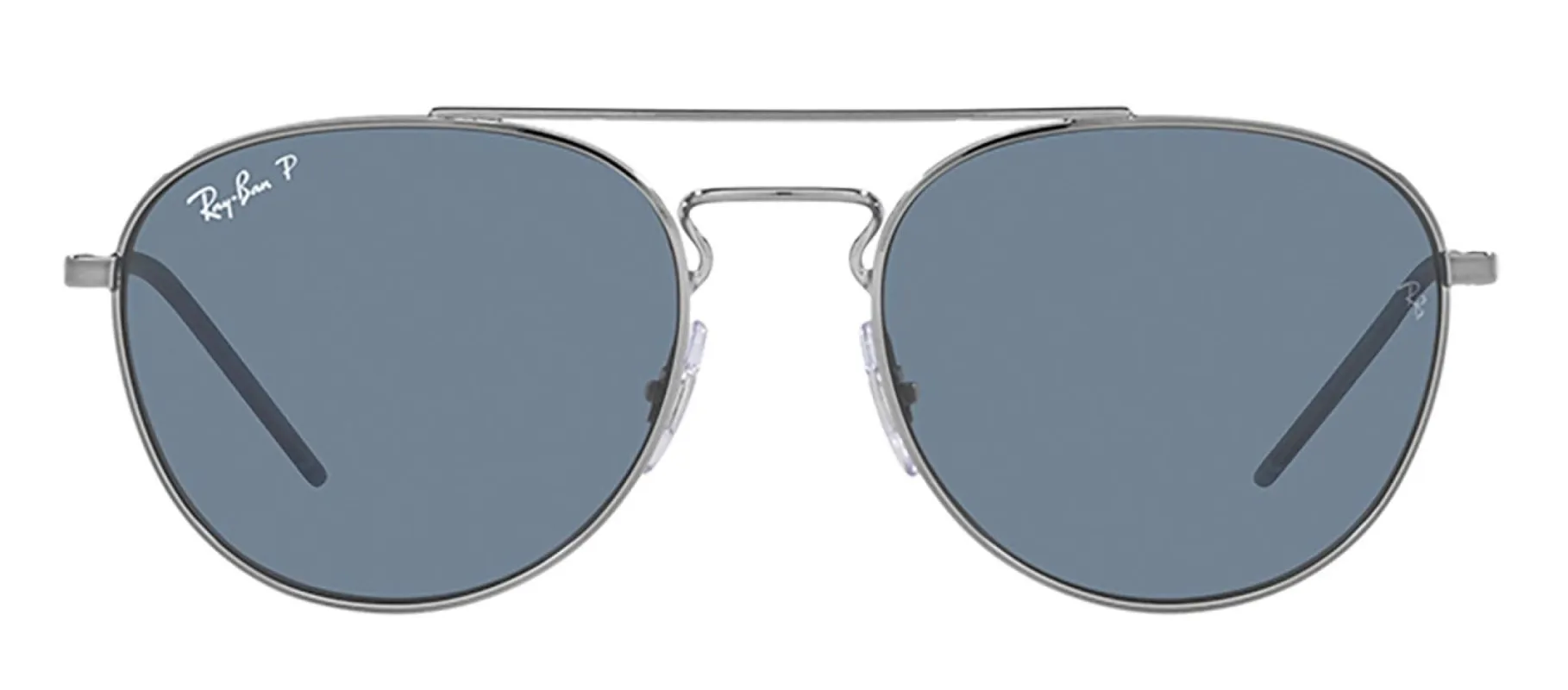 Ray-Ban RB 3589 92492V Phantos Metal Polished Gunmetal Sunglasses with Blue Lens sold by Gaffos