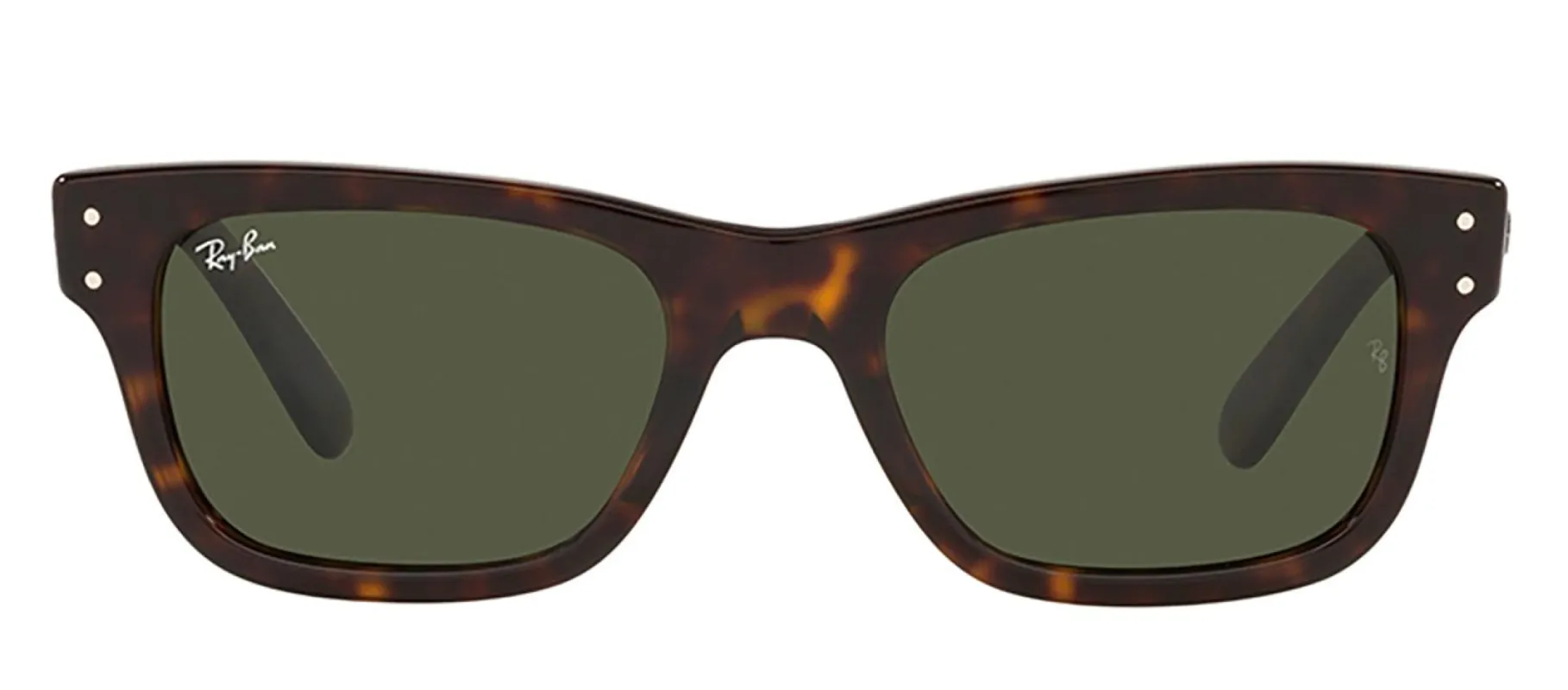 Ray-Ban RB 2283F 902/31 Rectangle Plastic Havana Sunglasses with Green Lens sold by Gaffos