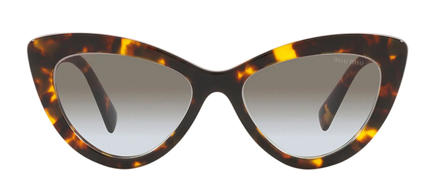 Miu Miu MU 04YS VAU0A7 Cat-Eye Plastic Honey Havana Sunglasses with Grey Shaded Lens sold by Gaffos