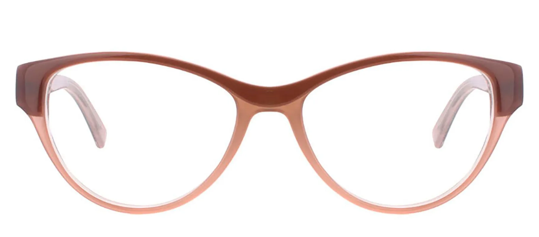 Guess GU 2322 BRN Cat Eye Plastic Brown Eyeglasses with Logo Stamped Demo Lenses sold by Gaffos