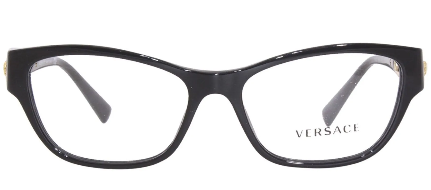 Versace VE 3288 GB1 Rectangle Plastic Black Eyeglasses with Logo Stamped Demo Lenses sold by Gaffos