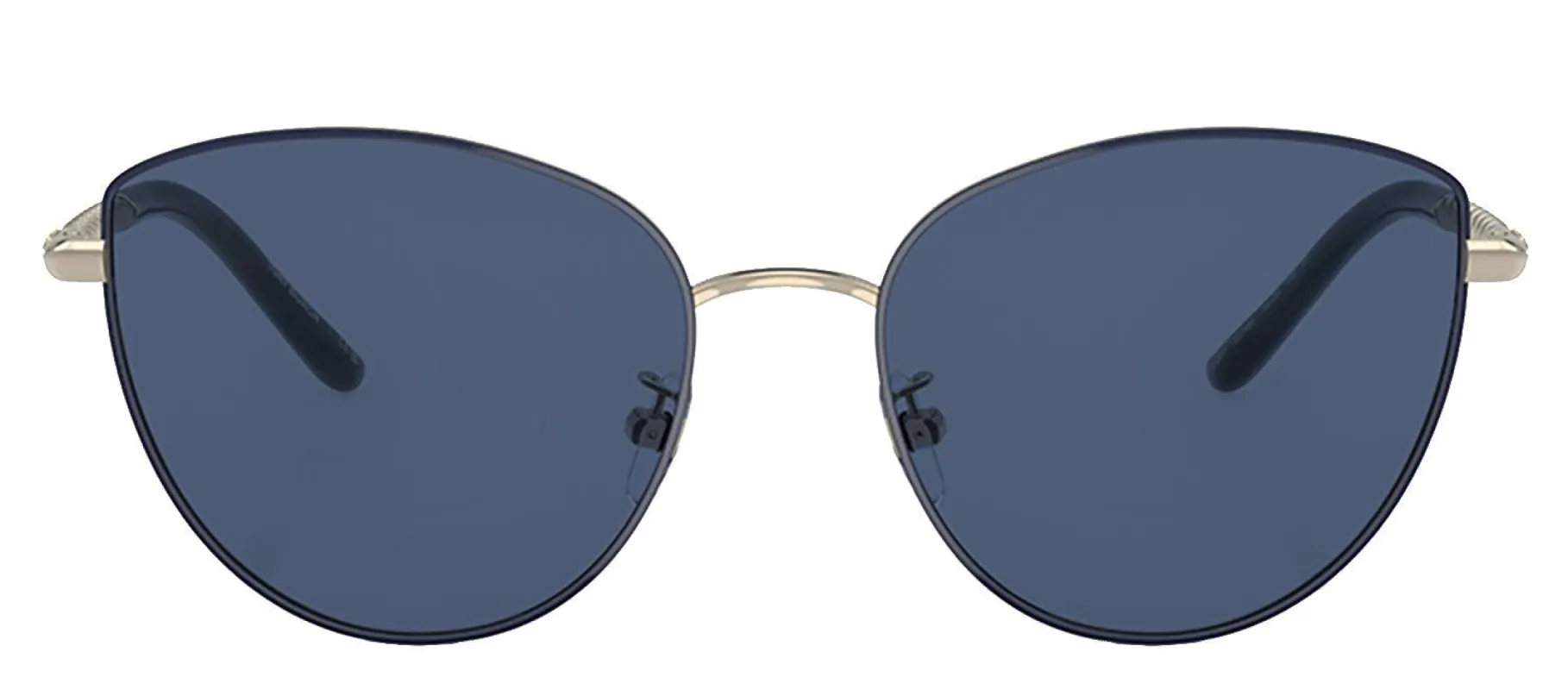 Tory Burch TY 6091 332480 Cat Eye Metal Gold Sunglasses with Navy Solid Color Lens made by Tory Burch