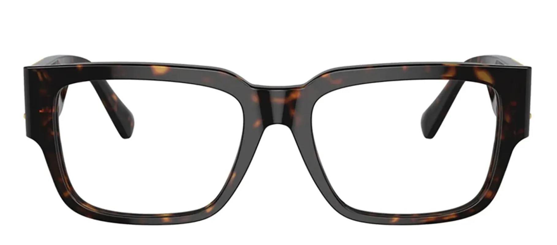 Versace ICONIC VE 3350 108 Square Plastic Havana Eyeglasses with Logo Stamped Demo Lenses sold by Gaffos