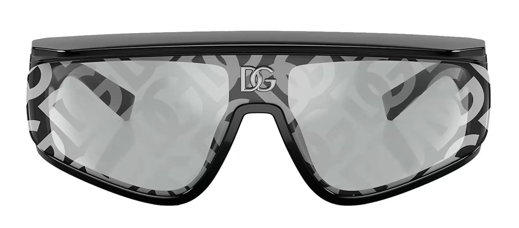 Dolce & Gabbana DNA DG 6177 501/AL Shield Plastic Black Sunglasses with Grey Mirror Lens sold by Gaffos