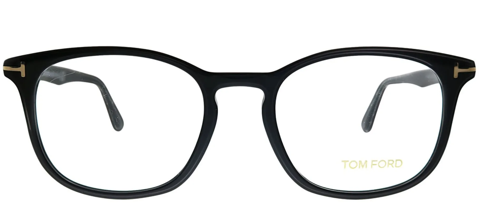 Tom Ford FT 5505 001 Square Plastic Black Eyeglasses with Logo Stamped Demo Lenses sold by Gaffos